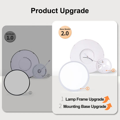 50CM Large Ceiling Lamp Smart APP/Remote Control Dimmable for Bedroom 48W Ceiling Lights AC 110/220V LED Lights for Living Room