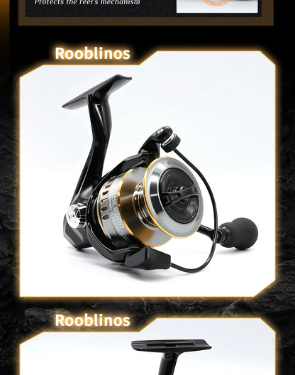 Fishing accessorHE Spinning Reels Ultralight Metal 5.2:1 Gear Ratio 1000-7000 Saltwater Or Freshwater Big Max Drag Fishing Reels