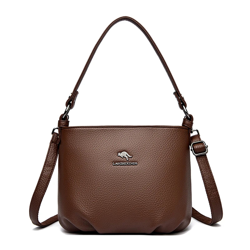 Luxury Shoulder Bags for Women 2026 New Designer Soft Leather Crossbody Bags Casual Messenger Sac Women Bag Purses and Hangbags