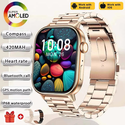 2026 New Multifunctional Smartwatch Women Gift Built-in GPS Bluetooth Call Music Fitness Sports Bracelet Sleep Monitor Watch Lad