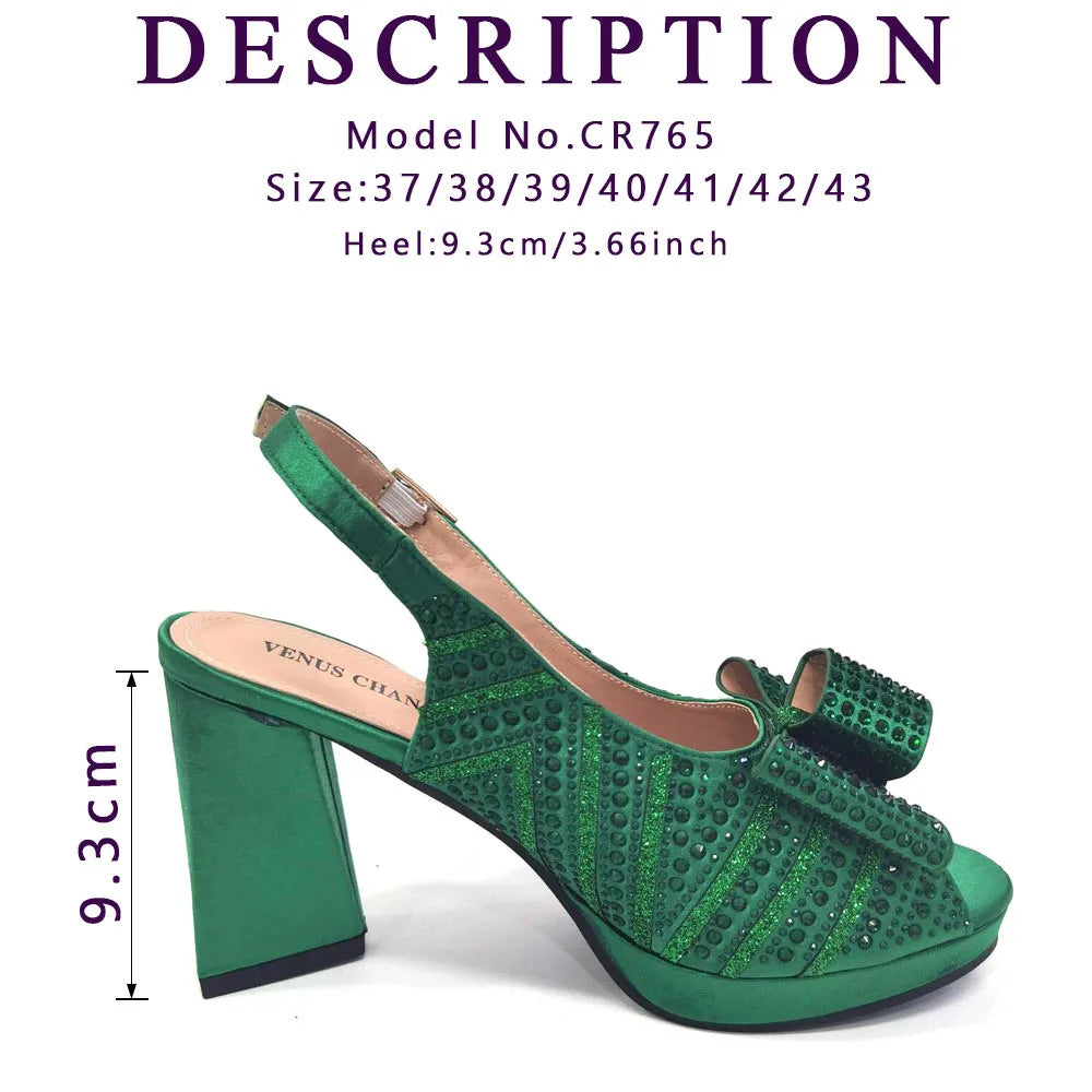 Mature Sweet 2024 Super Heels Peep Toe Ladies Slipper Shoes with Bag Set in Blue Color For Nigerian Women Wedding Party