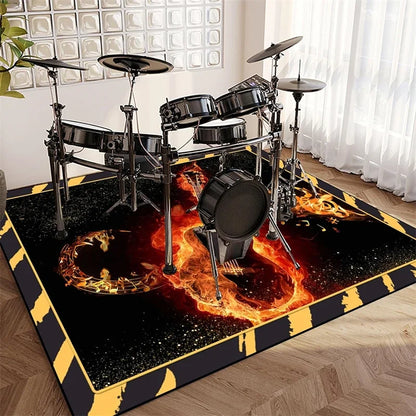 Vintage Sound Absorbing Stage Carpet Mat Rugs for Soundproofing Bass Drums Snare Electronic Jazz Musical Floo