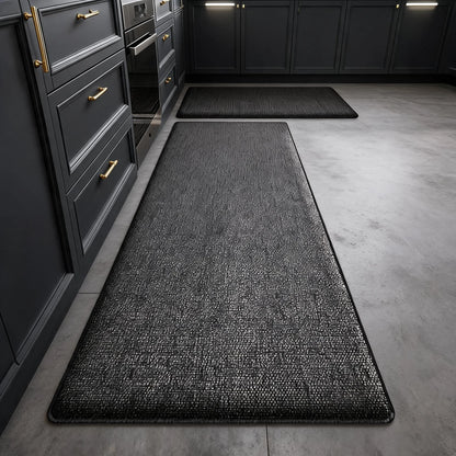 Square Kitchen Floor Mat Thick Plush Flannel Rug Non Slip Highly Absorbent Soft Rug for Bathroom Toilet