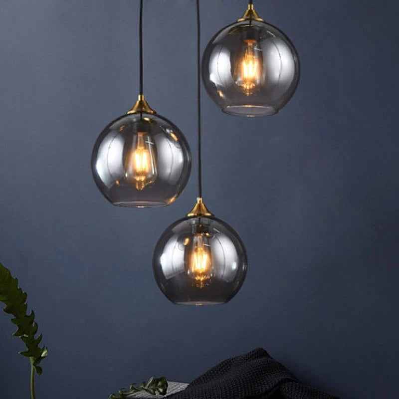 Dropshipping Glass Pendant Lights Modern Living Room Restaurant Kitchen Fixtures Pendant Lamp Home Decor Lamps Bedroom Luminaria