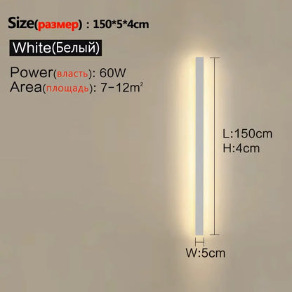 Waterproof LED Wall Light Minimalist LED Outdoor Wall Lamp Black Balcony Terrace Indoors Wall Decor IP65 Outside Garden Lights
