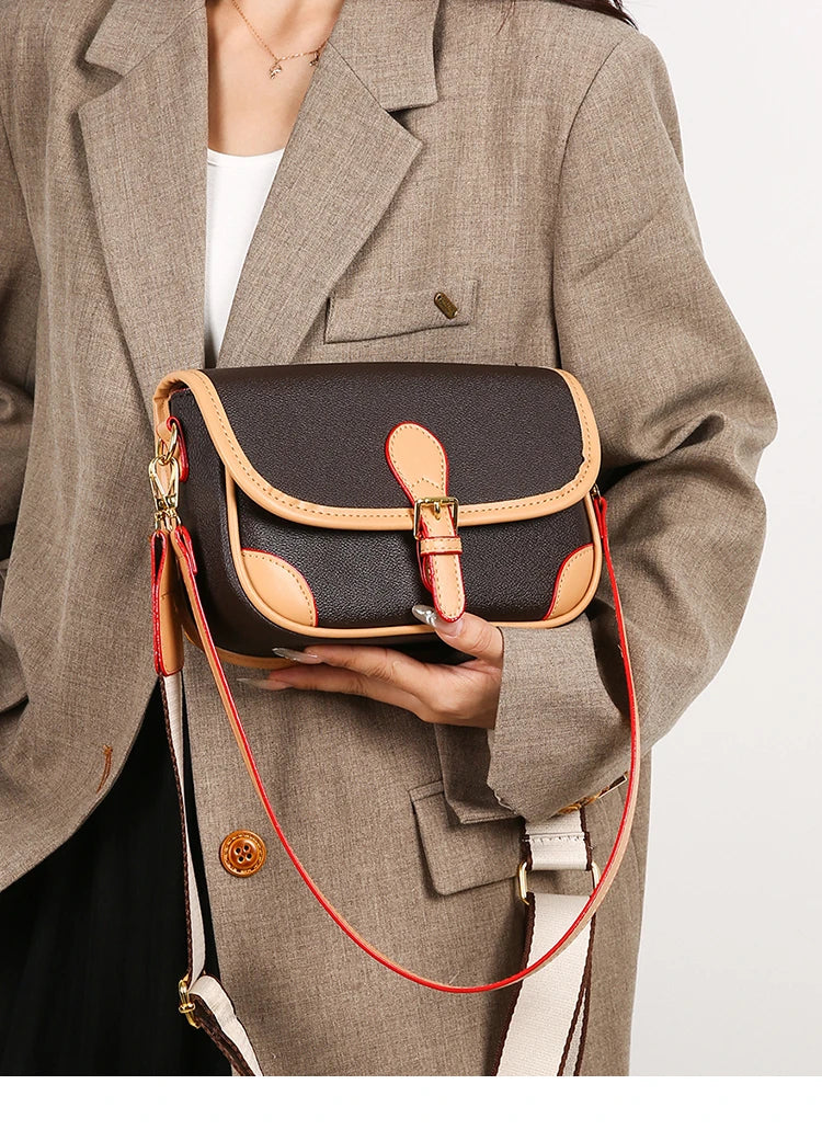 Fashion Women's Shoulder Bag Vintage Simple PU Leather Crossbody Bags for Women Luxury Designer Bag Ladies Purses and Handbags