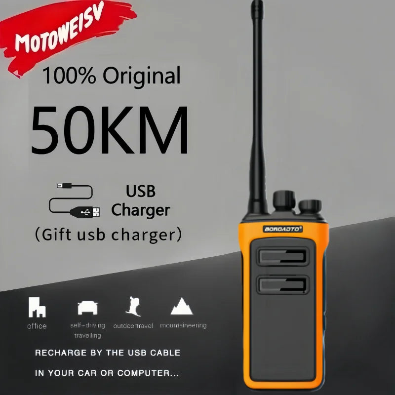 DMR Digital Two Way Radio High Power Long Battery Life Charging VOX Long Range Portable Walkie Talkie for Emergency Camping