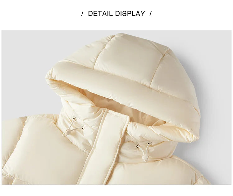 Semir Down Jacket Women Long Length Waterproof Coat 2026 Fashion Winter New Loose Hooded Coat Simple Down Jacket Woman