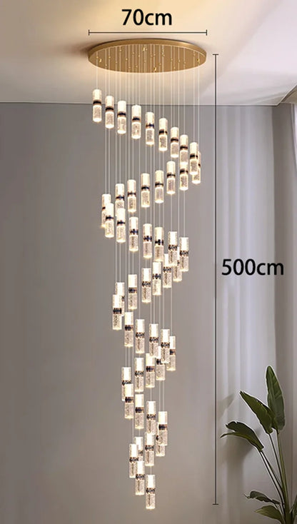 Modern home decoration crystal chandelier, stair Pendant lamp, living room Pendant lights, interior lighting