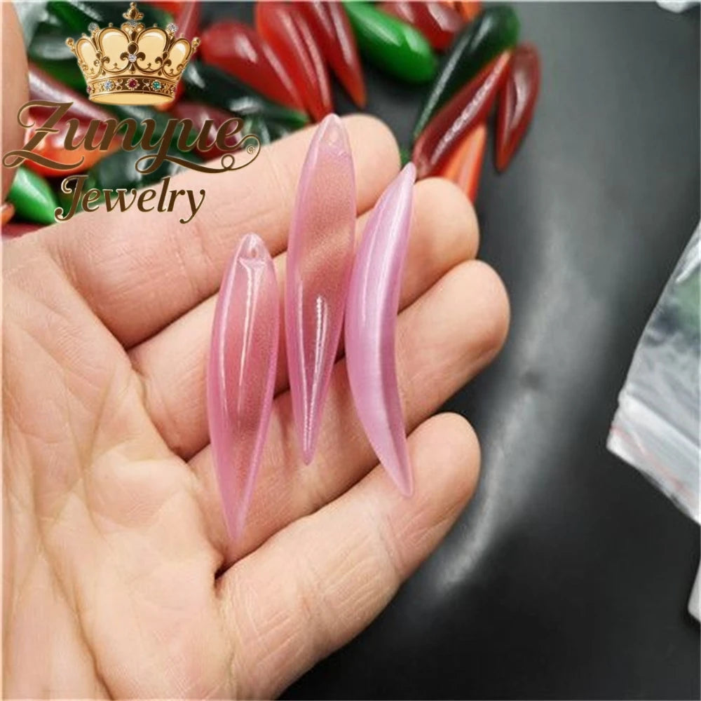 Natural Colorful Cat's Eye Stone Pendant Necklace Elegant Fashion Daily Wear Luxury Quality Fine Jewelry For Women Unisex Gift