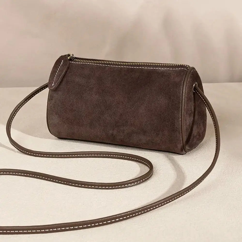 New Vintage Women Suede Handbag Elegant Casual Crossbody Bags Large Capacity Luxury Shoulder Bag for Ladies
