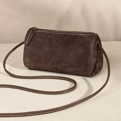 New Vintage Women Suede Handbag Elegant Casual Crossbody Bags Large Capacity Luxury Shoulder Bag for Ladies