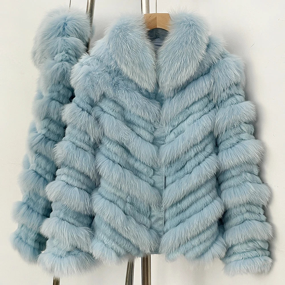 OFTBUY Custom Luxury Long Full Real Fur Coat for Women Streetwear Thick Warm Winter Real Fur Overcoat High-End Custom Outerwear