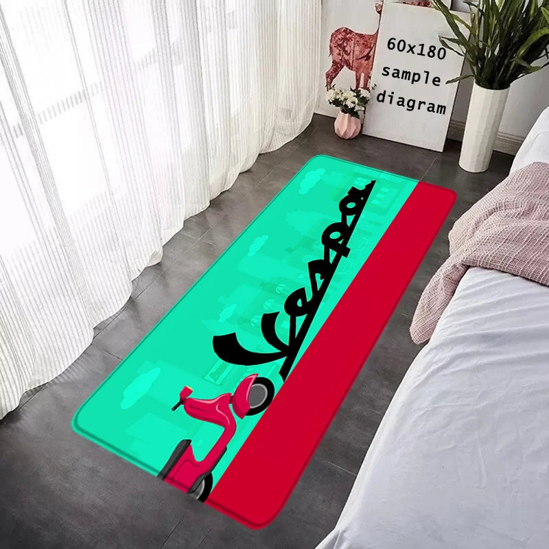 House Entrance Doormat Motorcycle Hallway Carpet Living Room Rugs V-Vespas Foot Carpets Bath Rug Floor Mats Non-slip Home Decor