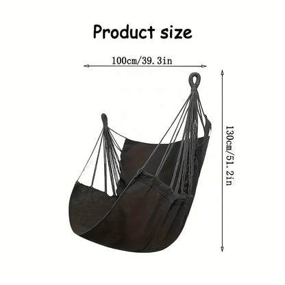 1pc Hanging Hammock Chair with Storage Bag for Outdoor Patio, Balcony, Porch, Indoor Bedroom, Comfortable Swing Seat