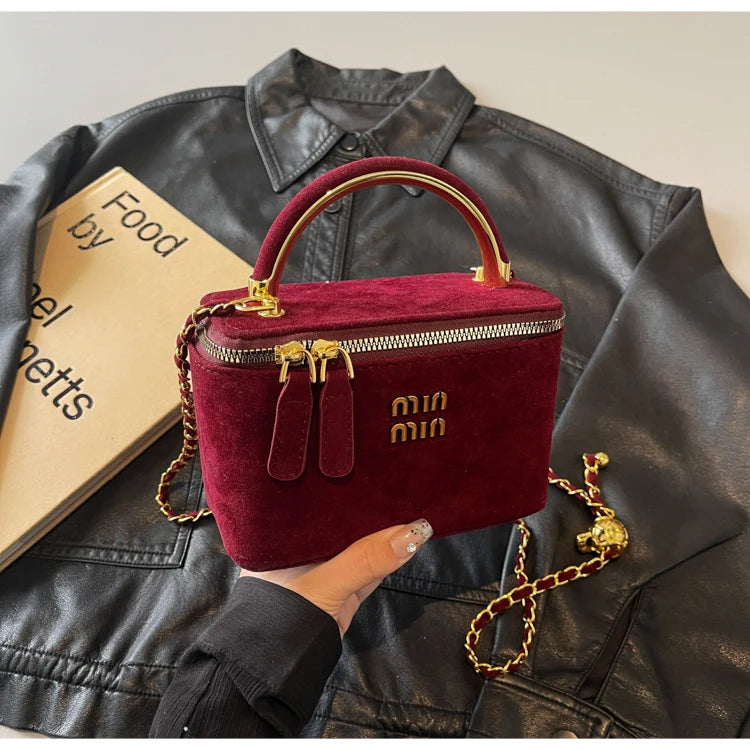 New Frosted Handbags Women's Square Bags Mini Lipstick Cosmetics Packs Ladies Handbags and Purse Niche Shoulder Crossbody Bags