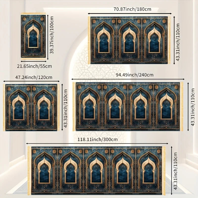 VIKAMA Islamic prayer mat in light luxury style for home use Muslim home prayer mat Ramadan High-End Decorative Floor Mat