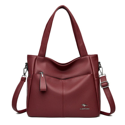 High Quality Soft Leather Shoulder Crossbody Bags For Women Large Capacity Luxury Bag Brand Designer Casual Handbag Sac A Main