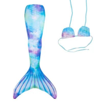 New Kids Adult Swimming Mermaid Tail Girl Mom Cosplay Mermaid Costume Children Party Gift Fantasy Swimsuit with Monofin Fin