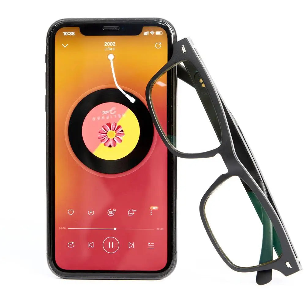 Smart Glasses Wireless BT 5.0 Hands-Free Calling Music Audio Sport Headset Eyewear Intelligent Eyeglasses IPX7 Waterproof