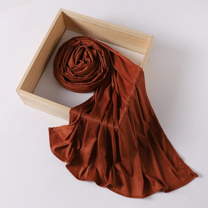 Ribbed Jersey Hijab Muslim Plain Scarf Crepe Hijab Scarf Soft Islamic Shawls Wraps Headband Voile Femme Musulman