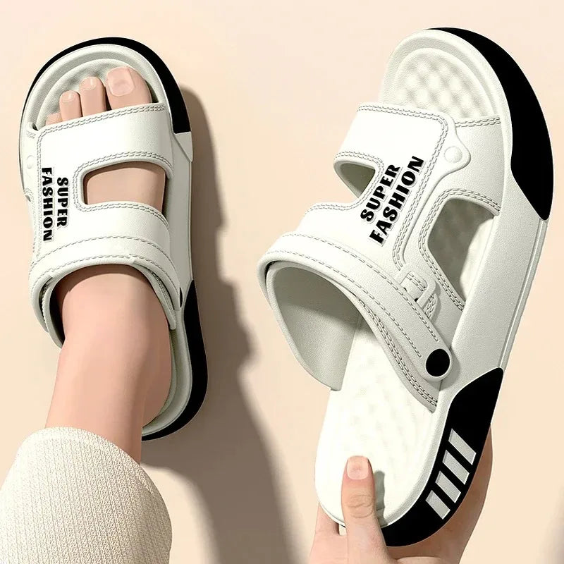 Men's Summer EVA Slippers Soft Thick Sole Sandals Indoor Outdoor Walking Beach Shoes Home House Slippers for Men