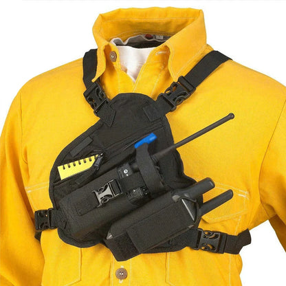 Portable Walkie Talkie Chest Bag Harness Holder Adjustable Pack Carry Case For Baofeng UV-5R UV-82 BF-888S UV-13Pro WalkieTalkie