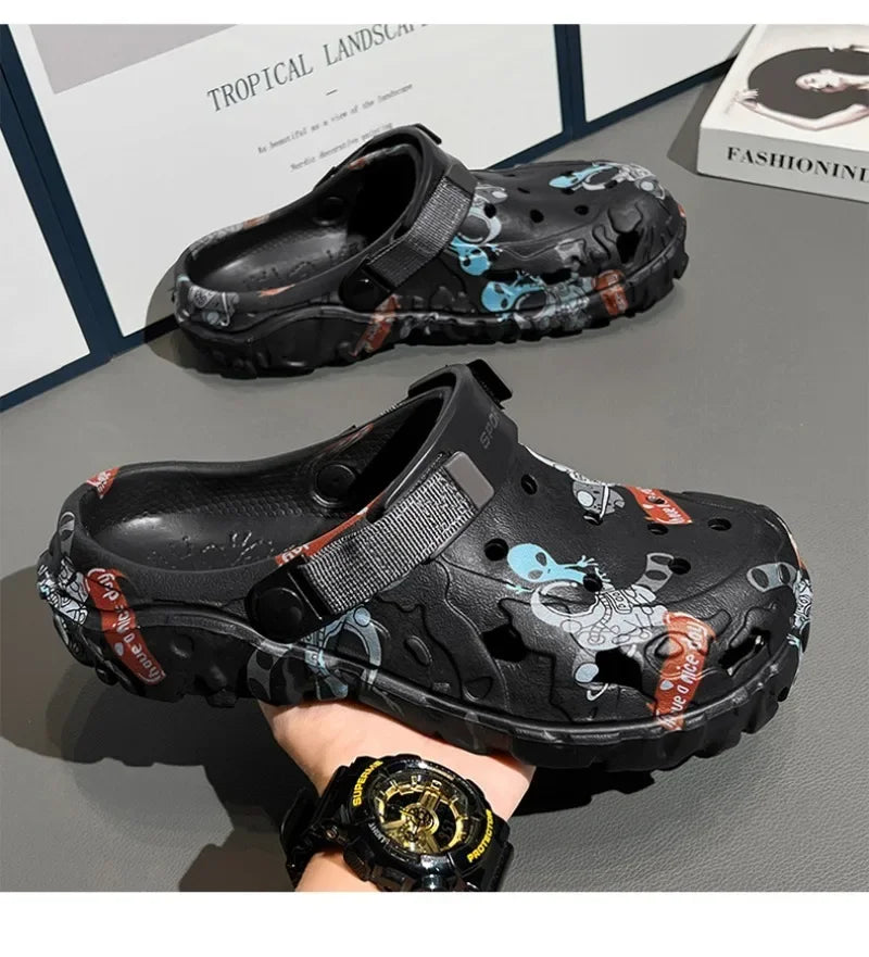 Plus Size 48 49 Men's Summer Clogs Sandals Eva Slippers Men Fashion New Flat Sandals Men Women Leisure Slides Men Casual Shoes