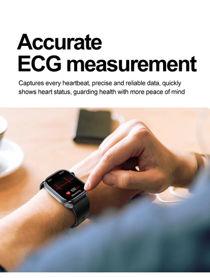 2026 New Non-Invasive Laser Treatment Three High Smart Watch Man ECG Heart Test Blood Fat Uric Acid Smart Watch For Android IOS