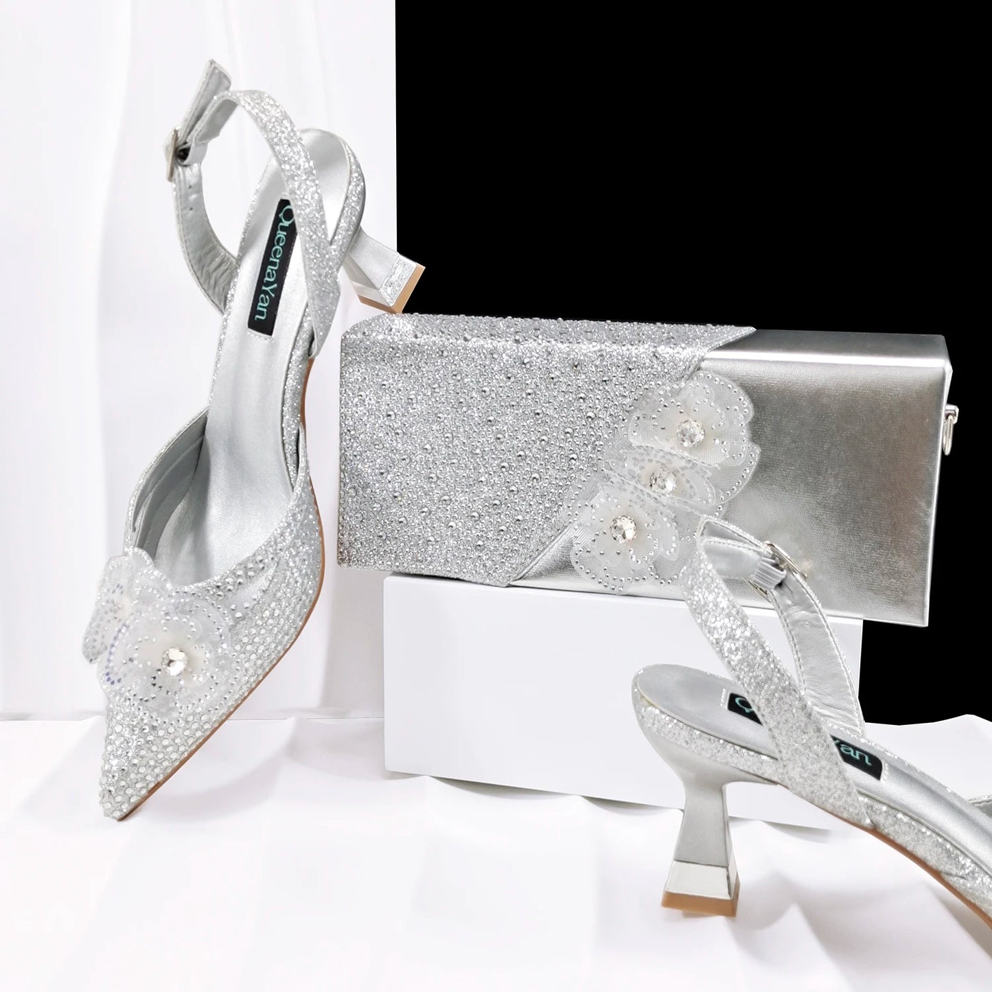 Doershow Lastest Italian Design Fashion Style Ladies Shoes with Matching Bag Set 2026 Nigerian Shoes and Bag Set!  HJ1-1