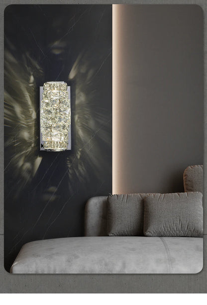 Luxury Crystal Wall Lamp Modern LED Sconce Chrome Gold Mirror Wall Light For Living Room Bedroom Aisle Indoor Decor Vanity Light