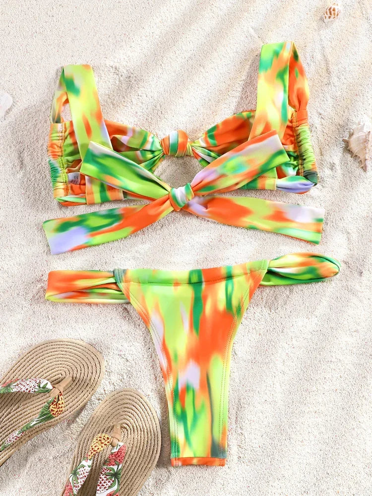 Two Piece Suit Bikinis 2026 Women Swimsuit Push Up Bathing Suit Sexy Bikinis Sets Swimwear Print Beachwear Solid Biquinis