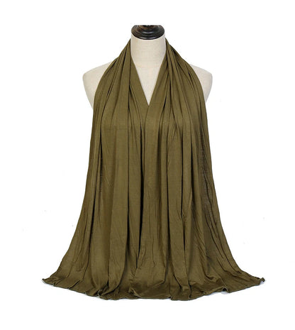 Ramadan Modal Cotton Jersey Hijabs For Woman Long Muslim Shawl Plain Soft Turban Niqab Head Wraps Scarf Women Hijab