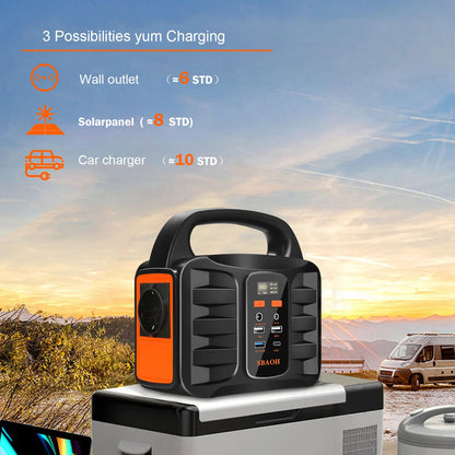 Portable Power Station,155Wh 42000mAh Outdoor Solar Generator with 110V/150W(Peak 200W) AC Outlet and USB-C PD(30W) Port,Power