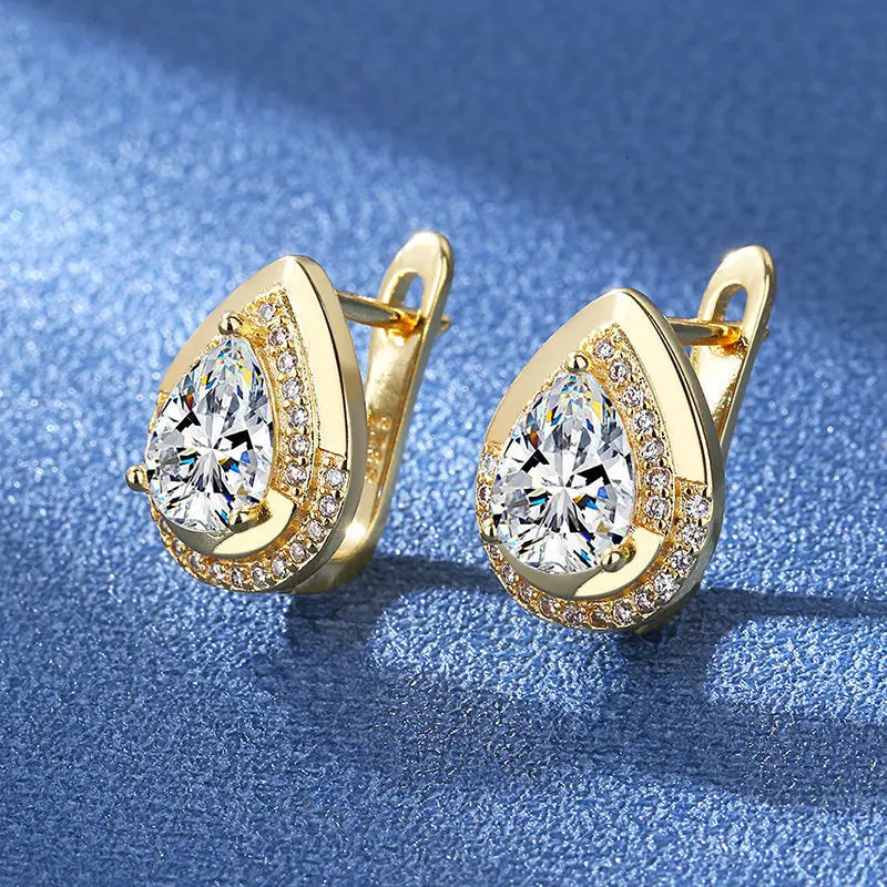 925 Silver Needle Princess Crystal Square Zircon Drop Earrings for Women Trendy Simplicity Jewelry Girl Sweet Gifts New