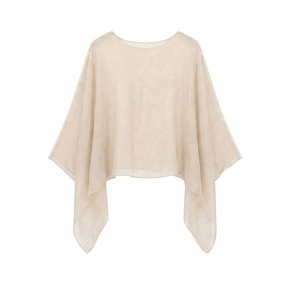 Multicolor Sun Protection Shawl Chiffon Thin Air-conditioned Sweater Travel Photography Vacation Trendy Scarf Summer Season