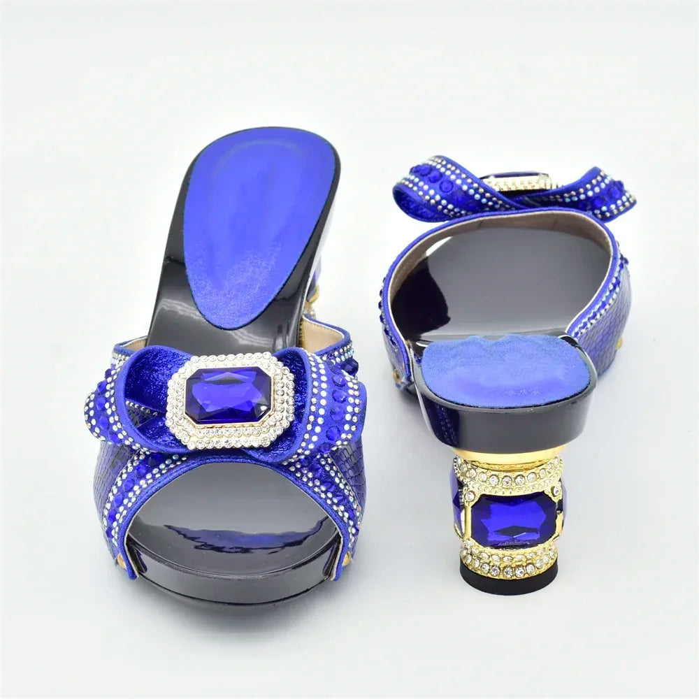 New Nigerian Women Party Pumps High Heels Designer Shoes Women Luxury 2025 Italian In Women High Quality African Wedding Shoes