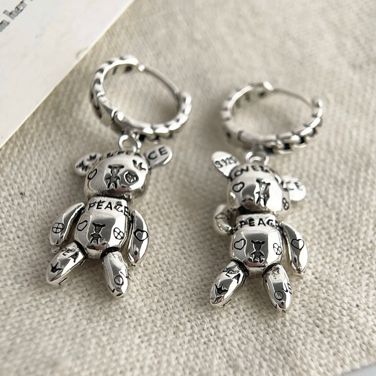925 Sterling Silver Vintage Earrings For Women Trendy Simple Retro Earring Jewelry Prevent Allergy Party Accessories Gift