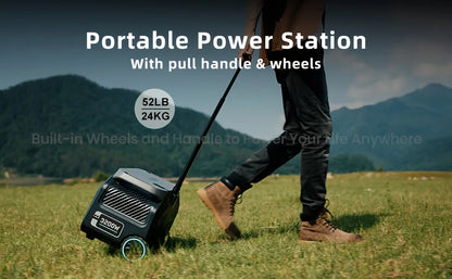 IEE 3200W Solar Generator P3200, 2048Wh Portable Power Station, LiFePO4 Battery, 0-80% in 45 Minutes Charging, APP, 16 Ports, Portable Power Station for Camping/Motorhomes/Emergency Power