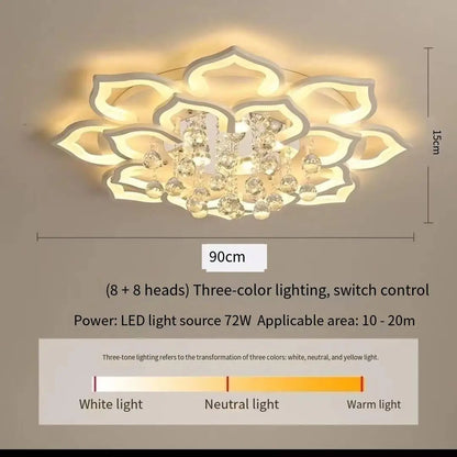 Modern Crystal Creative Ceiling Lamp Luxury Chandelier for Living Room Bedroom Kitchen Foyer LED Indoor Lighting Luster Fixture