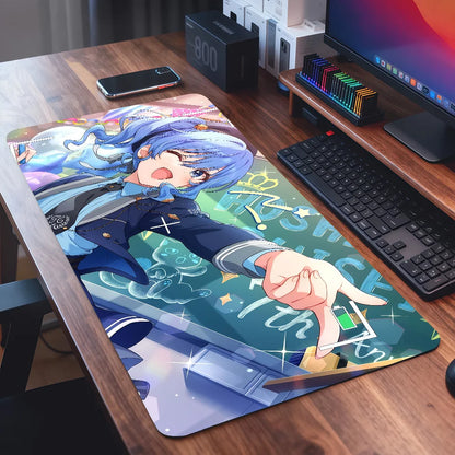Singer H-Hoshimachi S-Suisei Mouse Pad For Office Gaming And Keyboards Non-Slip Large Waterproof