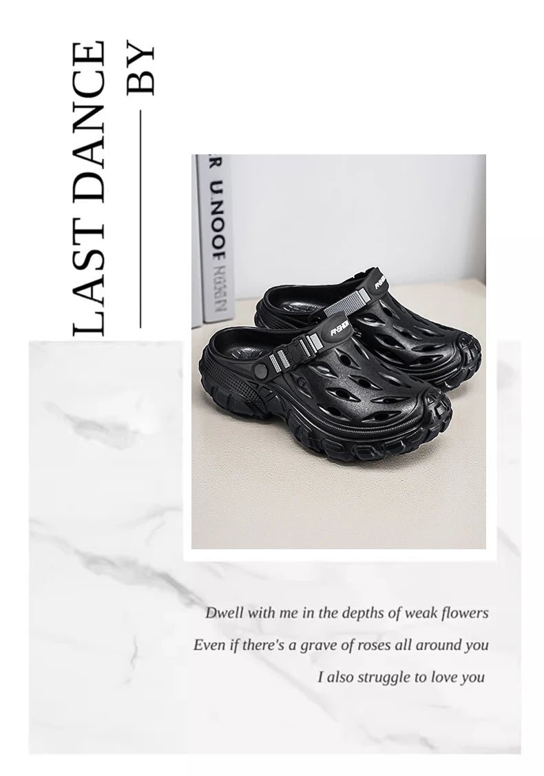 Summer Casual Sandals Men Outdoor Slippers Flat Mens Flip-flop Lightweight Beach Shoes Indoor Home Anti-slip Bathroom Slides
