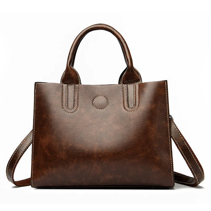 Luxury Female Trend Vintage Tote Bag High Quality Leather Crossbody Shoulder Bag Women Brand Designer Large capacity Handbag