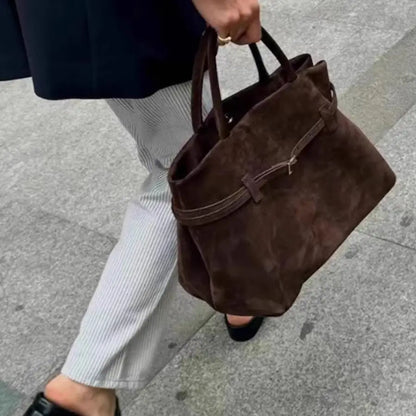 NEW Luxury Brand Rodeo Woman Bags Faux Suede Brown Totes Gold Buckle Shoulder Bags Fashion Women Handbags