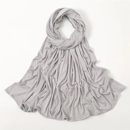Classic Jersey Hijabs Scarf Plain Solid Color Scarves Style Head Wrap Headscarf for Women