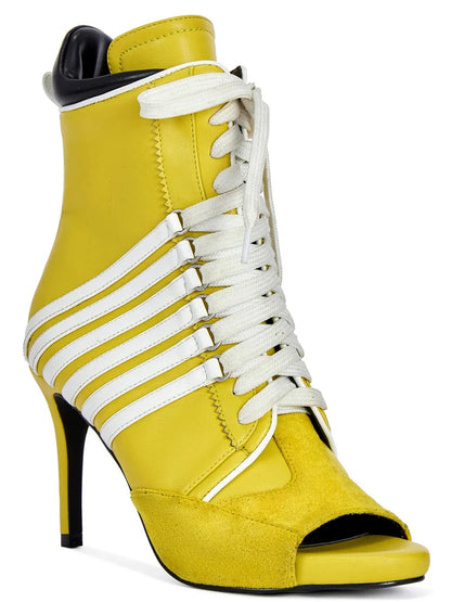 2026 Women's  Ankle Boots Patchwork Thin High Heels Short Boots Lace up Handmade Ladies Shoes Woman Large Size 44