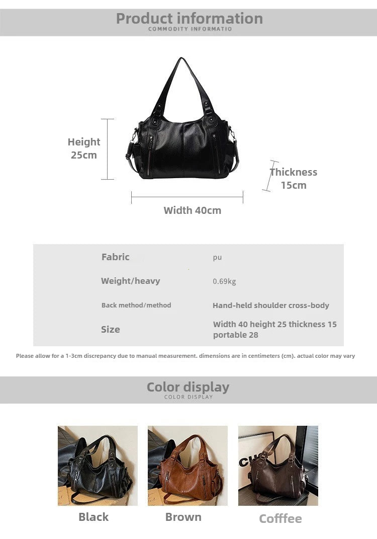 Soft Interior Compartment Shoulder Bags 2026 High Quality Contrasting Colors Bags for Women Fashion Zipper Pu Women's Handbags