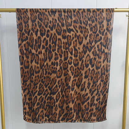 New Double-sided Print Modal Hijab Scarf Watercolor Leopard Prairie Hide Print Hijabs for Women Muslim Fashion Turbans for Women