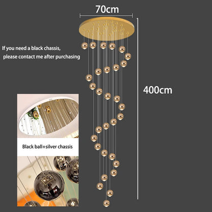 Modern Home Decor LED Lights Pendant Light Lamps for Staircase Chandeliers for Living Room Hanging Light Indoor Lighting
