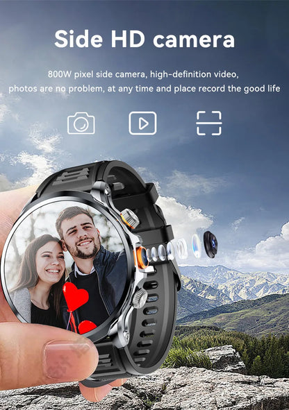 4G Network Smart Watch Google Play Maps 1.95-inch 3D SIM Card Download APP Camera GPS WIFI NFC Call Android Men Women Smartwatch